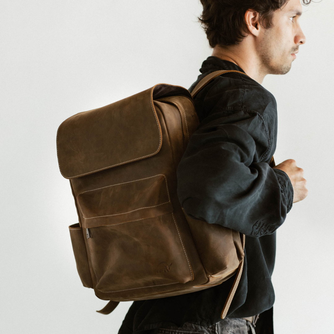 Leather Rugged Backpack - Terra by Bullstrap