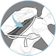 Image showing the increased airflow whilst using the Ventapak backpack spacer mesh