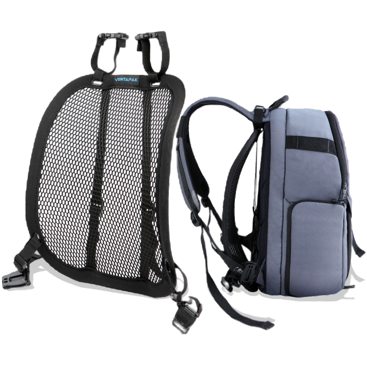 Backpacks with back support clearance